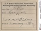 Etiketten zu Pyrargyrit (NHMW-MIN-Al114)